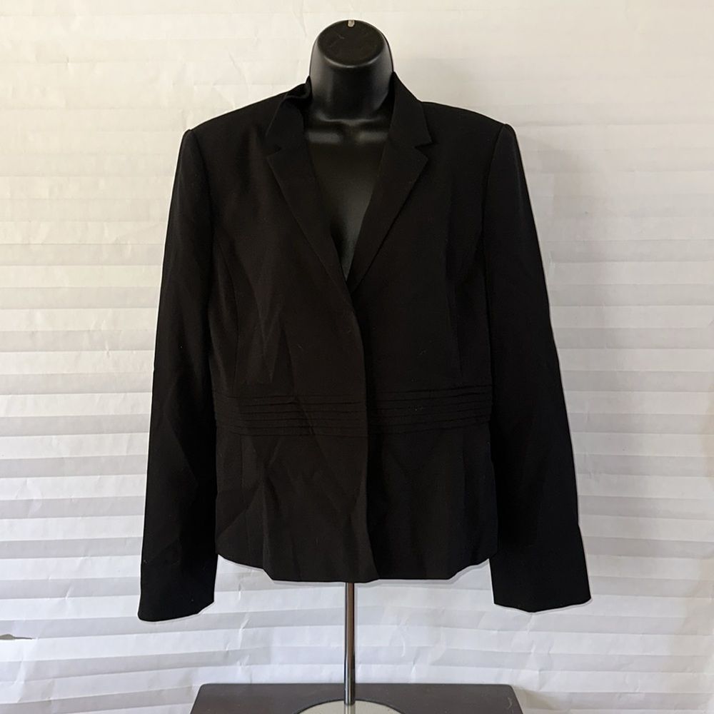 Calvin Klein Women’s Black Stretch Blazer Jacket Size 12 Career Office Wear